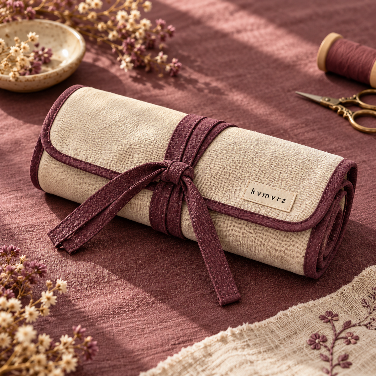 kvmvrz Canvas Sewing Tool Roll — alternate detail