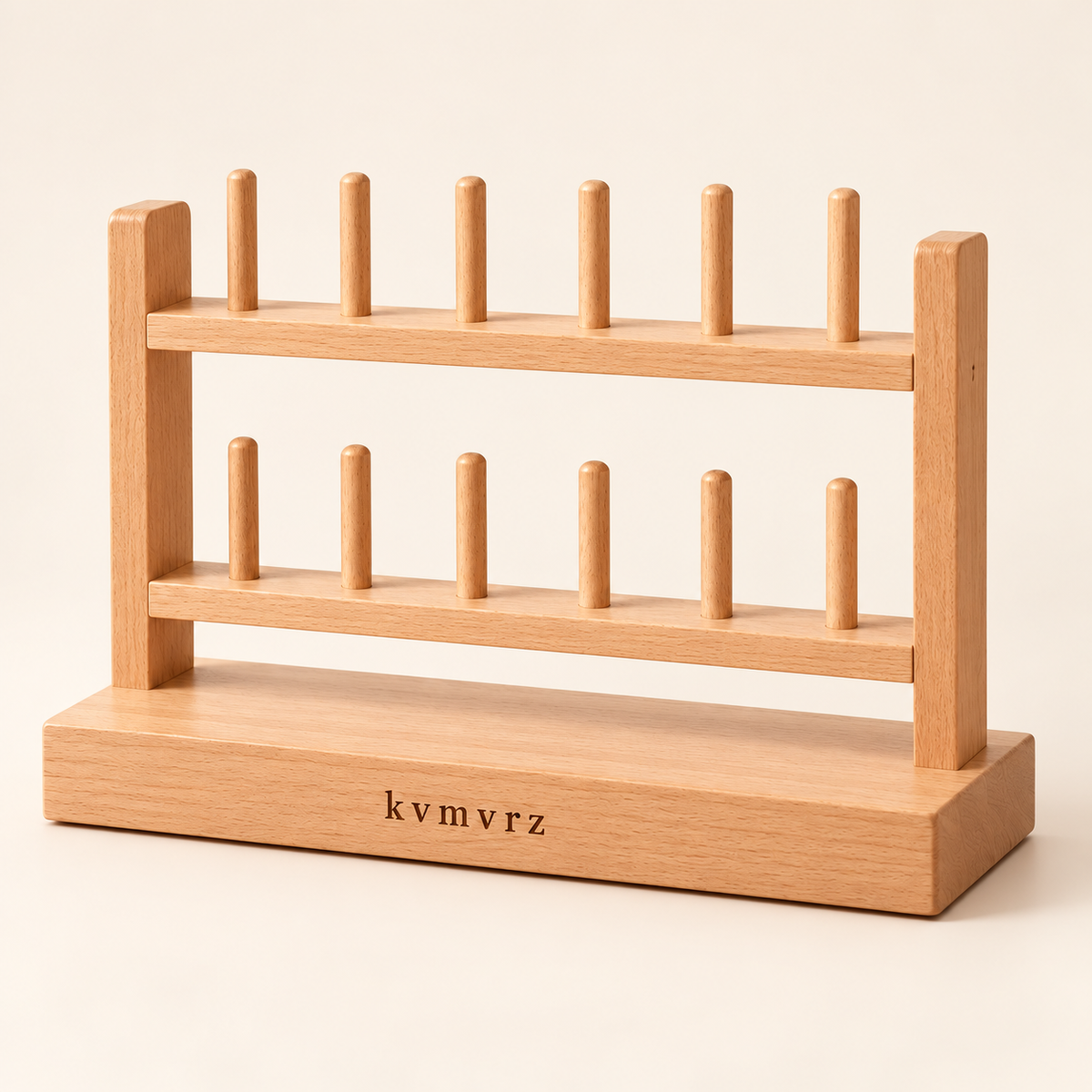 kvmvrz Wooden Thread Spool Stand — studio view